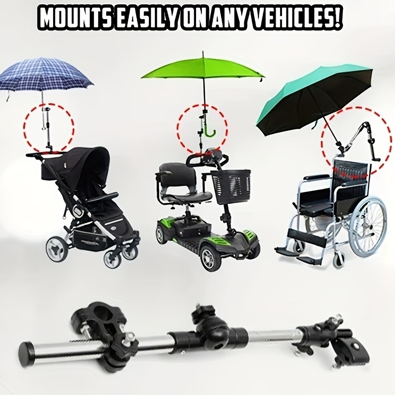 Bicycle Umbrella Stand Wheelchair Holder Umbrella Bar Wheelchair Baby Chair Bike Frame Handle Umbrella Connector Stroller Holder