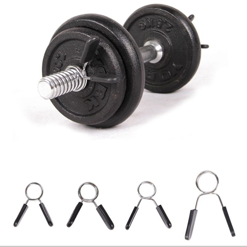 Barbell buckle 2PC 24/25/28/30/50mm Barbell Clamp Spring Collar Clips Gym Weight Dumbbell Lock Standard Lifting Kit Barbell Lock