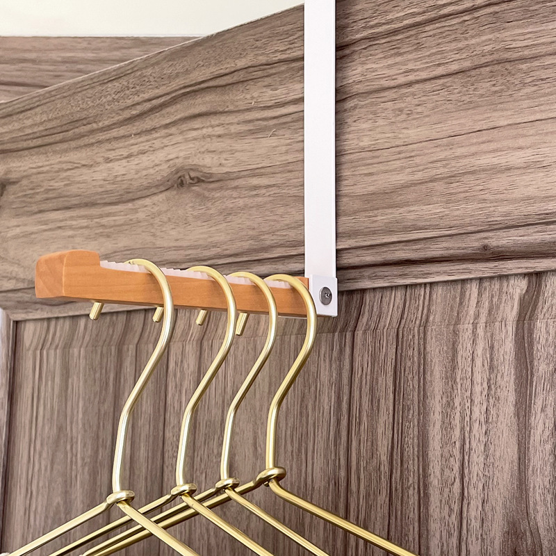 Wood Hook behind Over door hanger cloth hanging wardrobe folding storage Laundry Retractable Drying Wall Mounted Coat Dryer Rack