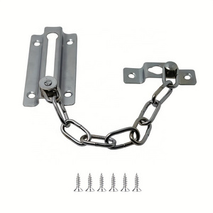 Door Chains Stainless Steel Security Sliding Bolt Bolt Guard Safety Lock Private With Screws For Front Doors Security Home Hotel