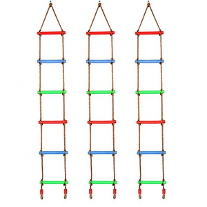 Six Gear Plastic Ladder Outdoor Indoor Educational Toys Climbing Rocker Hanging Rope Indoor Fitness Equipment For Kid Baby Swing