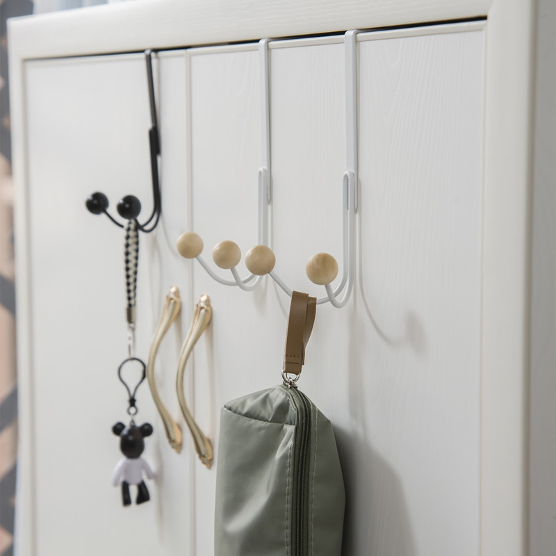 Over Door Double Hanger Hooks Wall-mounted Heavy-duty Twin Hooks Organizer Hanging Coats Robes Towels Keys Jackets Clothes Hats