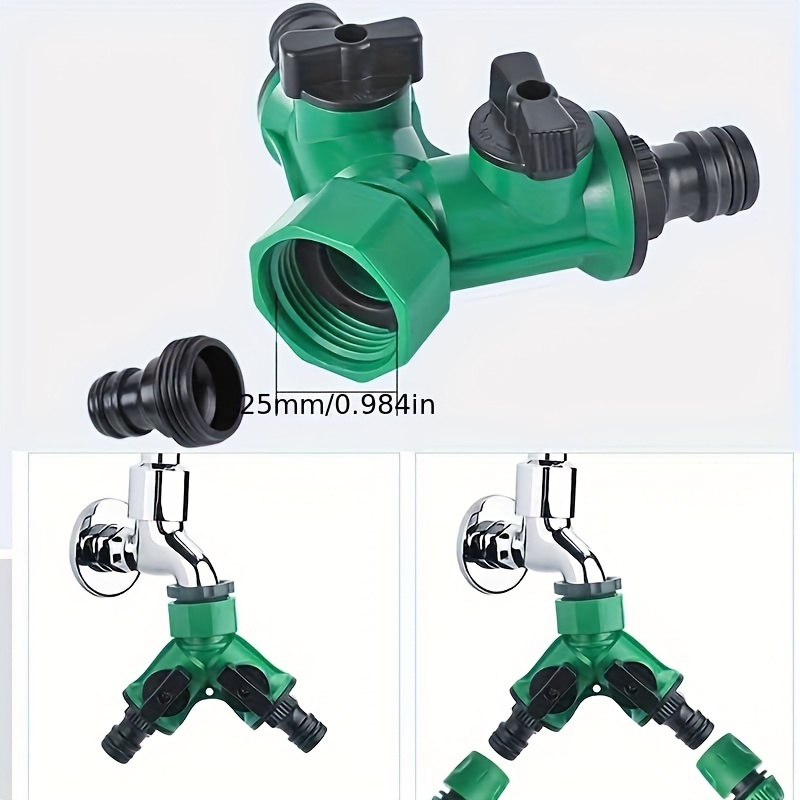 Y shaped Garden Hose Water Separator 3way Diverter Switch Valve System Adjustable Control Valve Switch Watering Sprinkler Nozzle