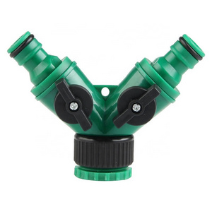 Y shaped Garden Hose Water Separator 3way Diverter Switch Valve System Adjustable Control Valve Switch Watering Sprinkler Nozzle