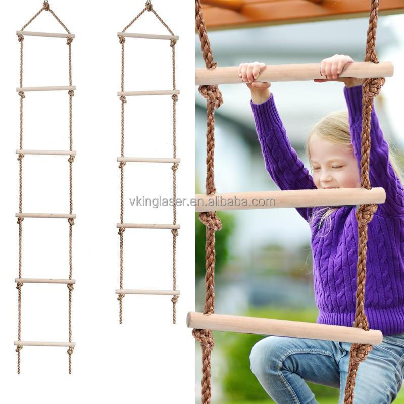 Six Gear Plastic Ladder Outdoor Indoor Educational Toys Climbing Rocker Hanging Rope Indoor Fitness Equipment For Kid Baby Swing