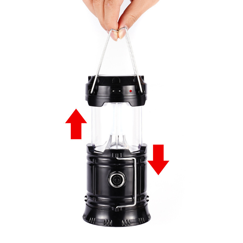 Collapsible LED Camping Lantern Lightweight Waterproof USB Rechargeable Flashlight Outdoor Emergency Light HikingHurricane lamp