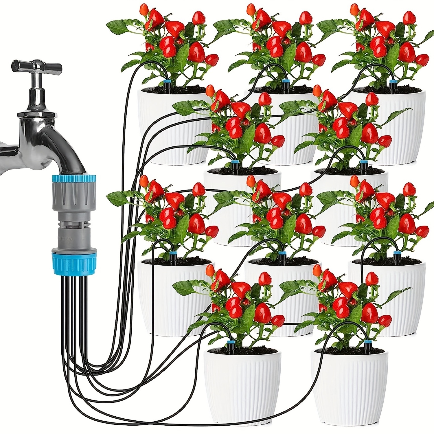 Garden Automatic Watering tool Gardening Irrigation System Drip Seepage Device 10 Dripper Head Kit Greenhouse Balcony Pot Plants