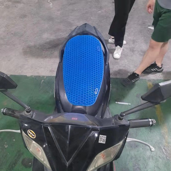 bike electric motorcycle honeycomb gel cushion mat battery car moped Heat insulation breathable motor vehicle shock seat cushion