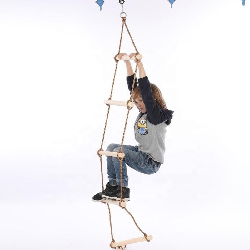 Six Gear Plastic Ladder Outdoor Indoor Educational Toys Climbing Rocker Hanging Rope Indoor Fitness Equipment For Kid Baby Swing