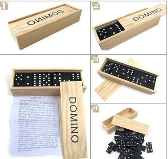 Factory 28Pcs/Set Wooden Domino Board Games Travel Funny Table Game Domino Toys Kid Children Educational Toys For Children Gifts