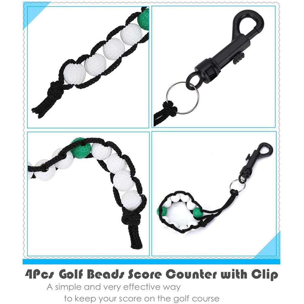 hot sale Golf Bead Counter Golf Shot Score Counter/Golf Shot Counter Bracelets with Clip/Golf Score Keeper Putting Score Counter