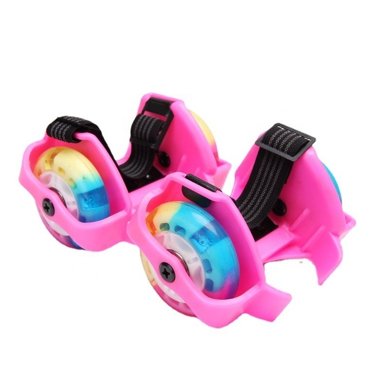 PU Wheels Child Hot Wheel Luminous roller/skating Meteor starry skywheel 4 Wheel shoes/roller skating shoelace training wheels