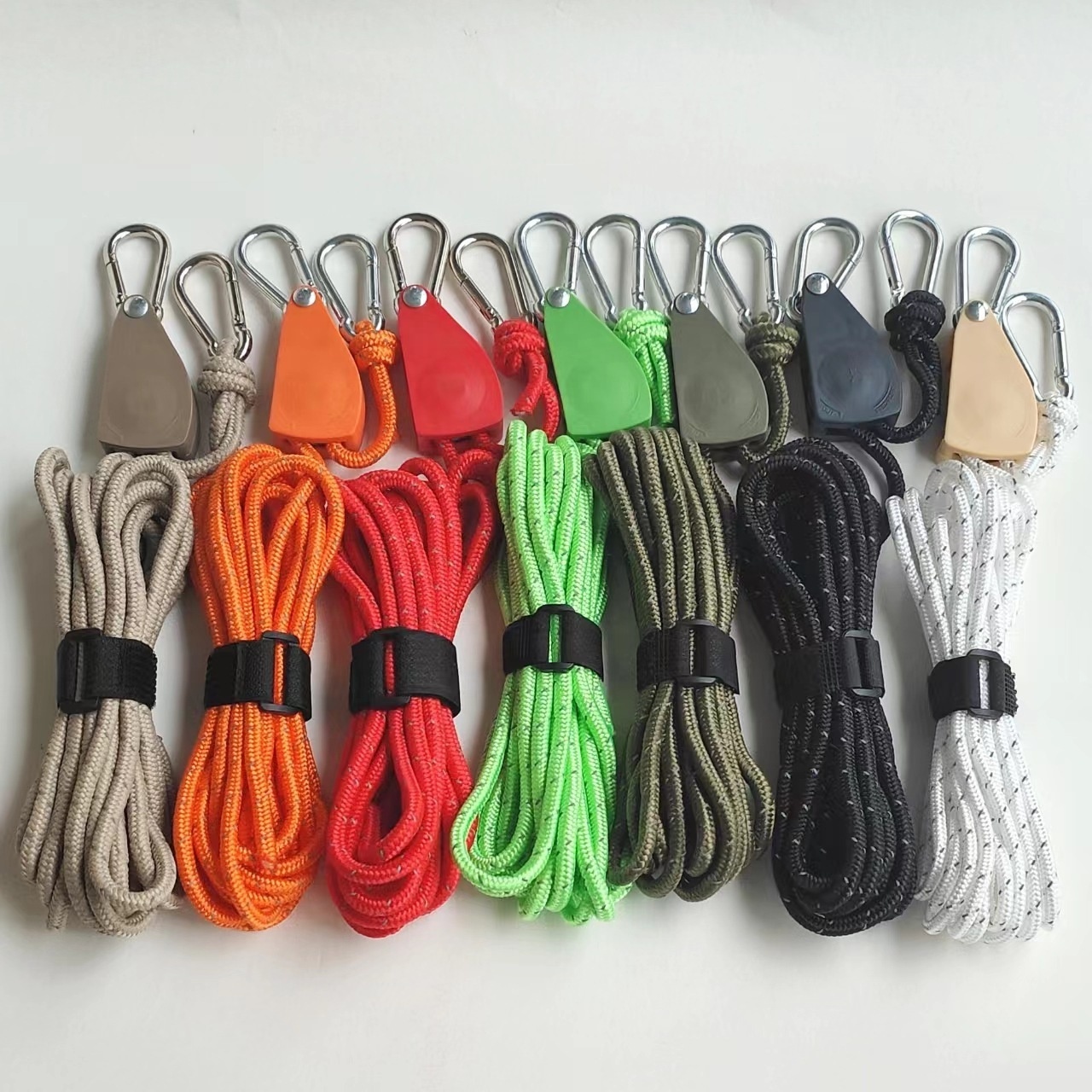 Outdoor camping canopy wind rope tent rope/pulley adjuster windproof rope/buckle lanyard lamp adjustable lifting reflective rope