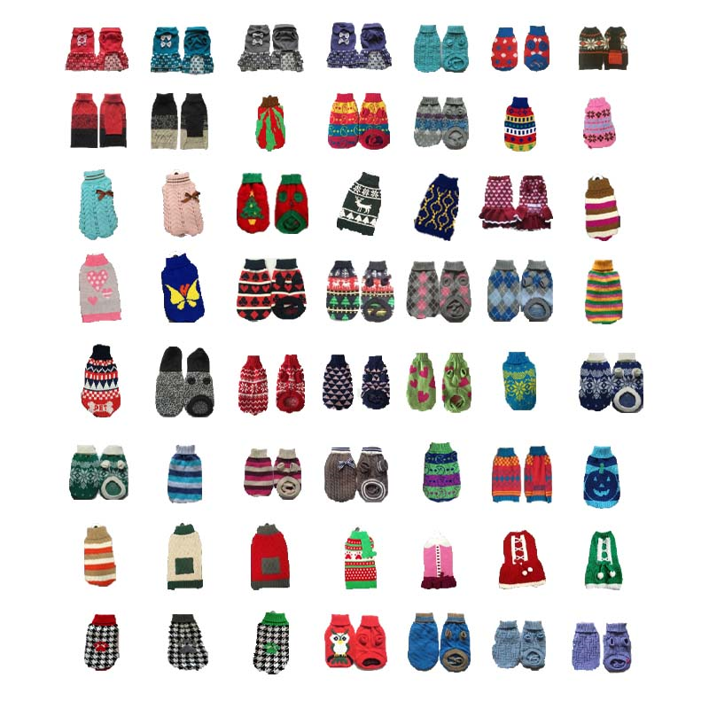 Manufacturer wholesale stock multi-colors warm soft winter Handmade Dog Gift Cable Knit Puppy sweater pet dog clothes