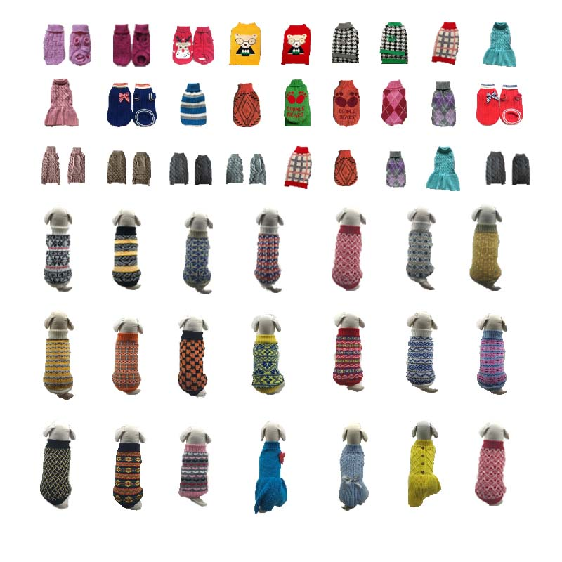 Manufacturer wholesale stock multi-colors warm soft winter Handmade Dog Gift Cable Knit Puppy sweater pet dog clothes