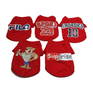 Wholesale Custom Printing Polyester Dog T-Shirts Sublimation Pet Clothes Sublimation summer pet dog clothes