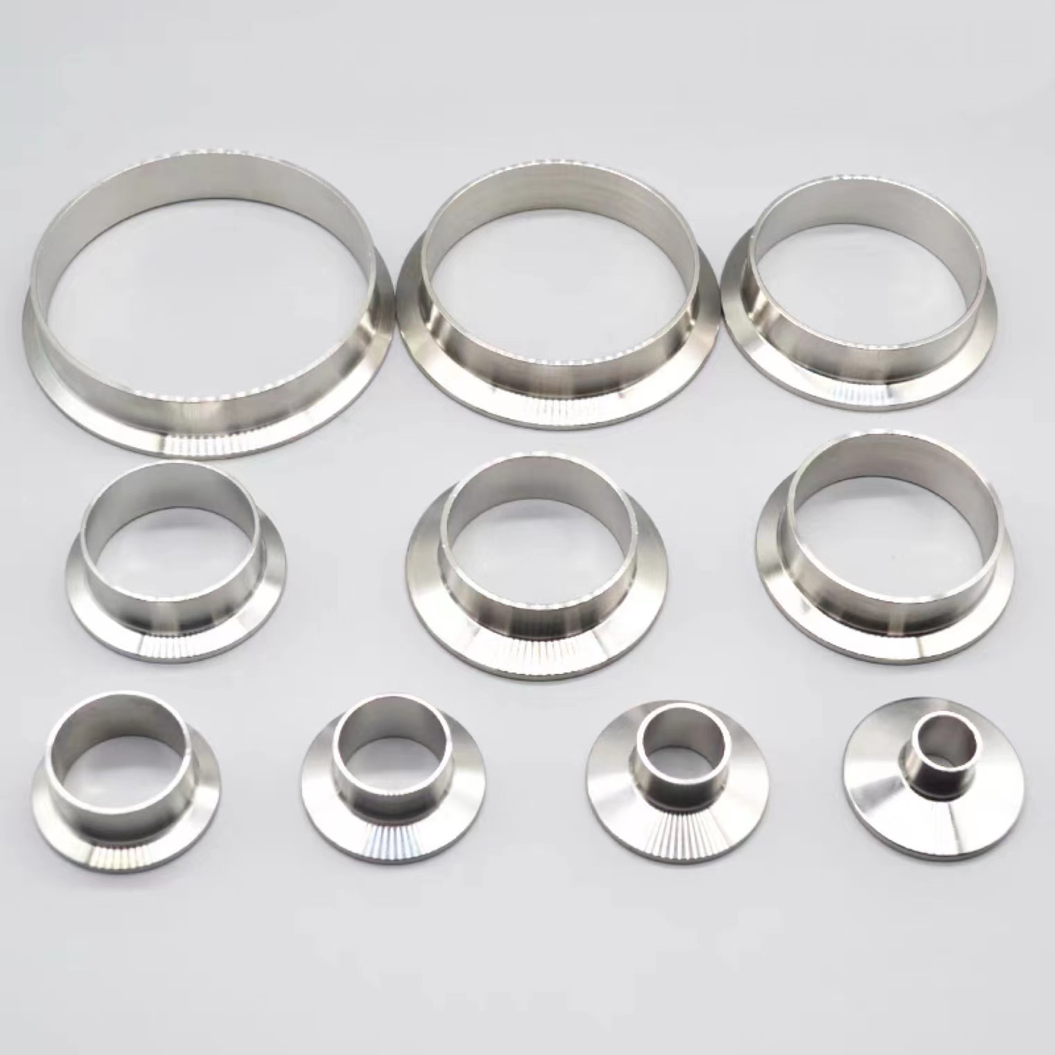 Goods In Stock Best Price Stainless Steel 304 Sanitary  tri-clover SS304 Tri Clamp Adapter Pipe Fitting Welding Clamp Ferrule