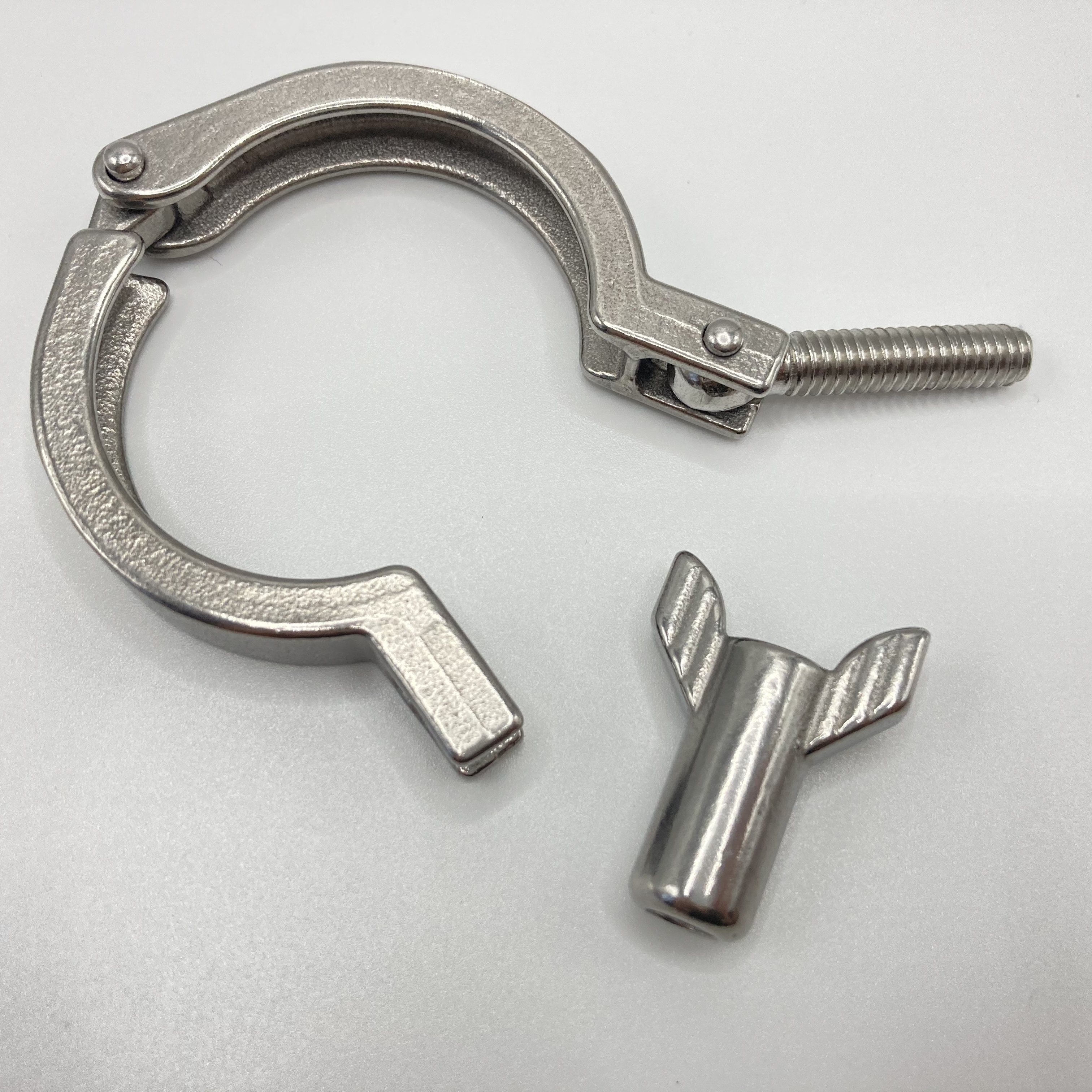 50.5 Rocket Type TC Clamp Stainless Steel SS201 304 316 Sanitary Heavy Duty Tri Clover Single Pin TC Pipe Fitting Ferrule Clamp