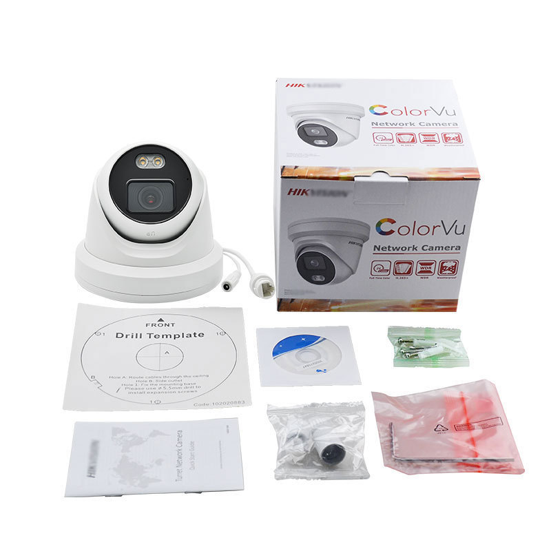 HIK DS-2CD2347G2-LSU/SL DS-2CD2387G2-LSU/SL Full color 4MP 8MP Audio and alarm Strobe Light Fixed Turret Network PoE IP Camera