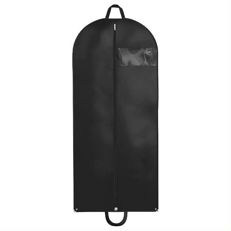 personalised black white biodegradable breathable men suit cover travel bridal long dress wedding gown garment bag with logo