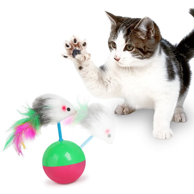 New Design Cat Interactive Teasing Toy Cat Stick Tease Toys Cat Teaser Sticker Spring Feather Toys for Indoor Kitten Play Chase