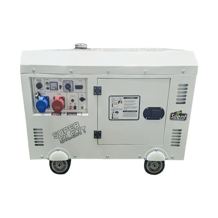 Portable 10kw 12kVA Invention Patent Single Cylinder HR186 Engine Diesel Generator with wheels for home farm standby power