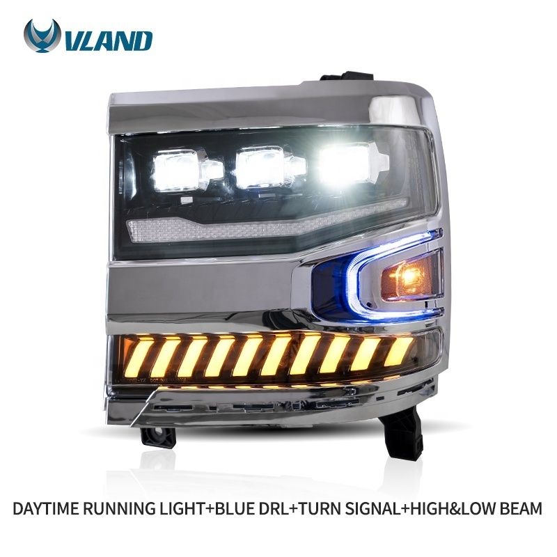 Vland Factory Full LED Headlights Front Car Lamp Head Light For Chevrolet Silverado 1500 2016-2018 Base LTZ 1LZ 2LZ