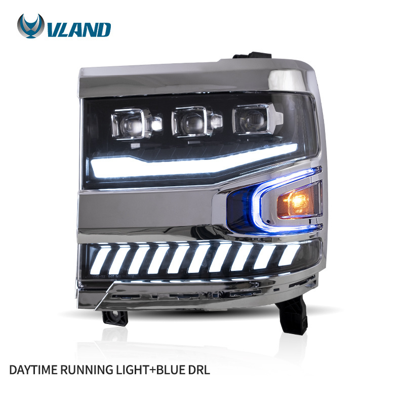 Vland Factory Wholesale Rear Car Lamp Full LED Headlight 2016-2018 Head Lamp For  Chevrolet  Silverado 1500 Base LTZ 1LZ 2LZ LT