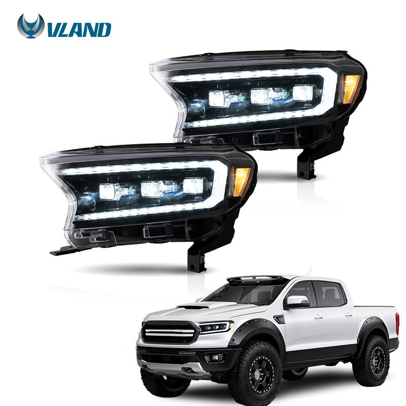 Vland Factory Head Light Headlights Full Led Front Car Lamp Dynamic Turn Signal  T6 T7 2015-2020 For Ford Ranger