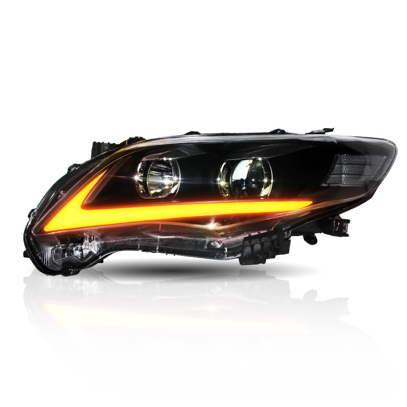 VLAND 2011 2012 2013 wholesales factory manufacturer led Sequential head lamp  headlight For Toyota corolla