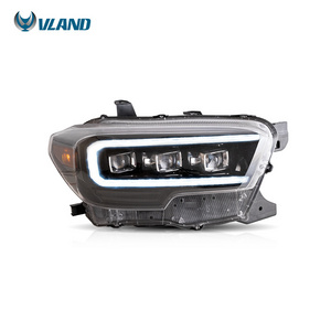 VLAND Wholesales Full LED Headlights Front Head Lamp Welcome and Breathing Head Light Assembly 2015-2020 For Toyota Tacoma