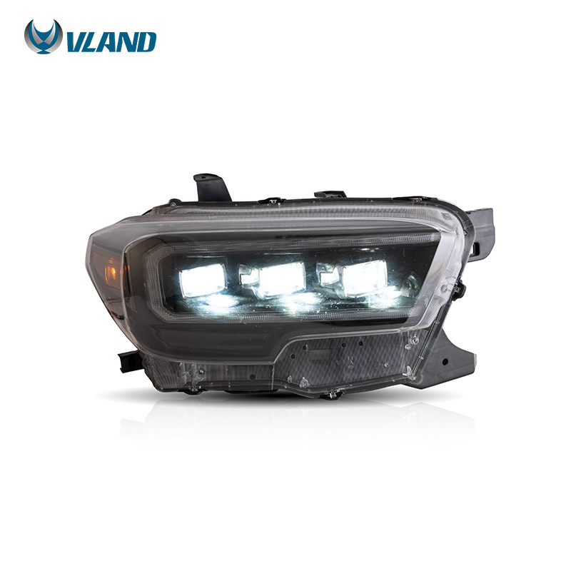 VLAND Wholesales Full LED Headlights Front Head Lamp Welcome and Breathing Head Light Assembly 2015-2020 For Toyota Tacoma