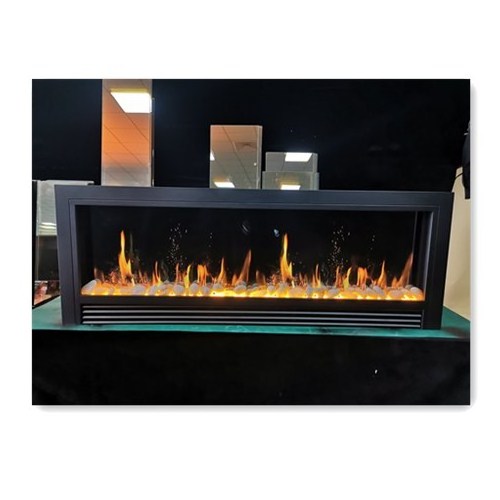 New designed simulated crackling sound LED flame with white pebbles video fire place electric fireplace