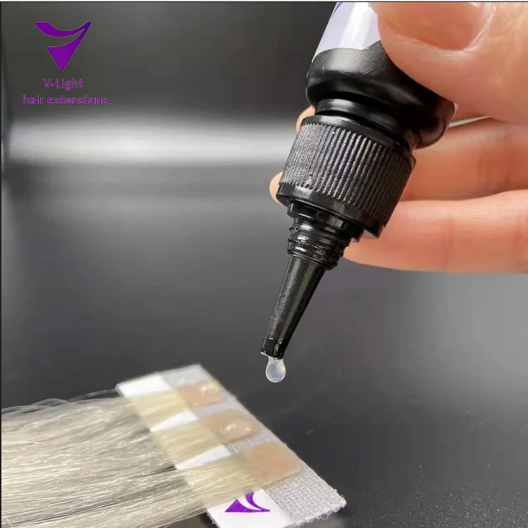 Factory Hot Selling Hair Extension Tools Invisible Adhesive V Light Hair Extension Glue hair extension glue