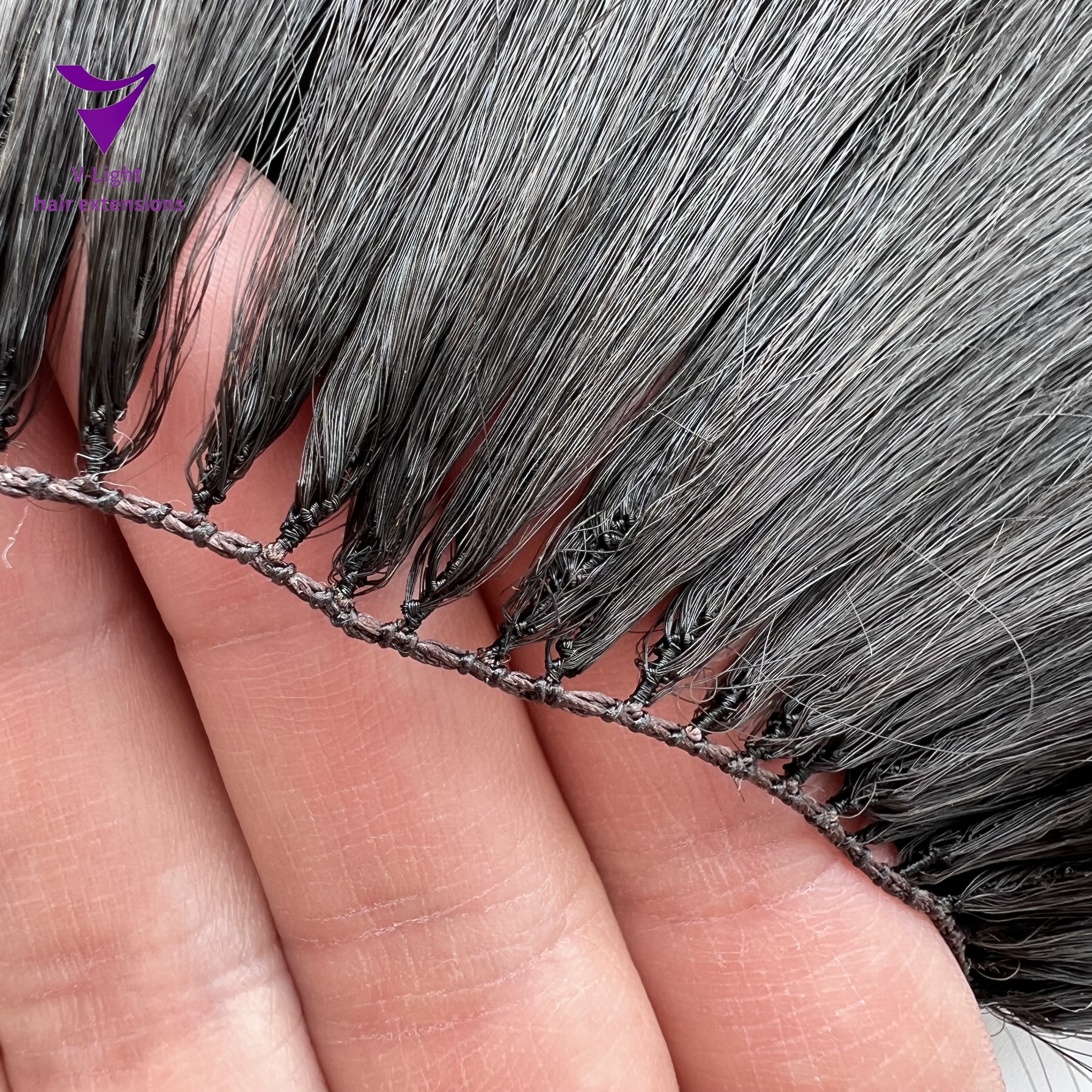 wholesaler human hair cuticle aligned hair feather weft hair extension natural wave