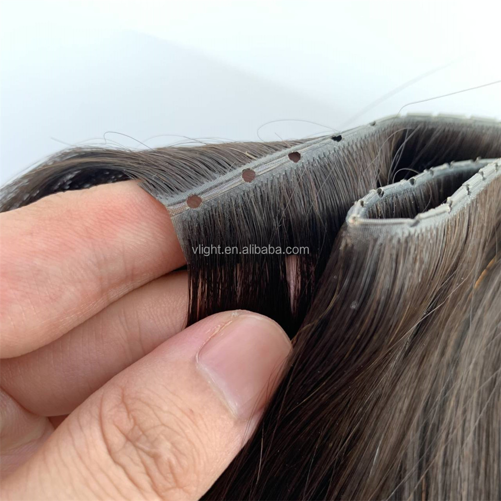 Injected Pu Hole Weft beautiful  Hair Extensions With Small Holes weft popular invisible tape ins weft