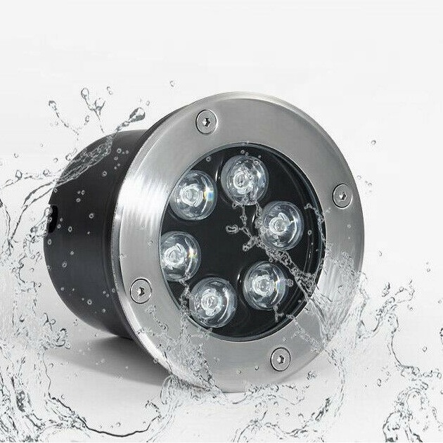 3W Buried underwater lights RGB Color Changing IP68 Round underground LED recessed pool light for pond fountain