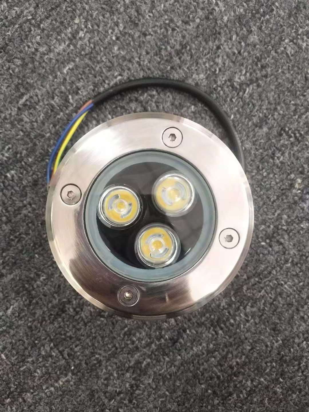 3W Buried underwater lights RGB Color Changing IP68 Round underground LED recessed pool light for pond fountain