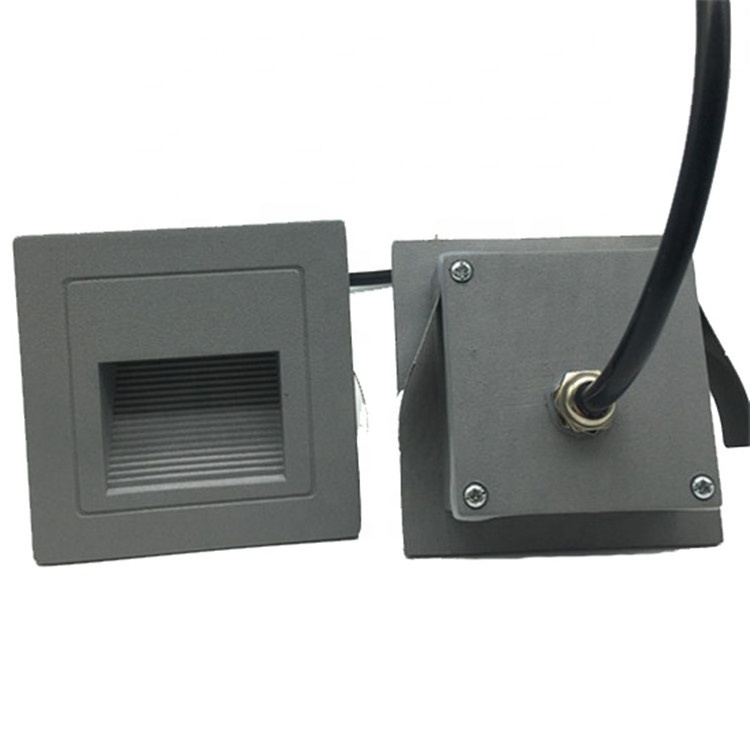 Outdoor 3W 6W Aluminum 120v Waterproof Staircase Lamp Ip65 Recessed Square Stair Led Wall Step Lights