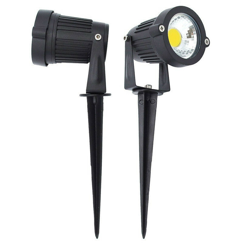 LED Garden Spike Light Black Aluminum Housing 3W 5W 7W 110V 220V IP65 Outdoor Wall Tree Plants LED Spotlight