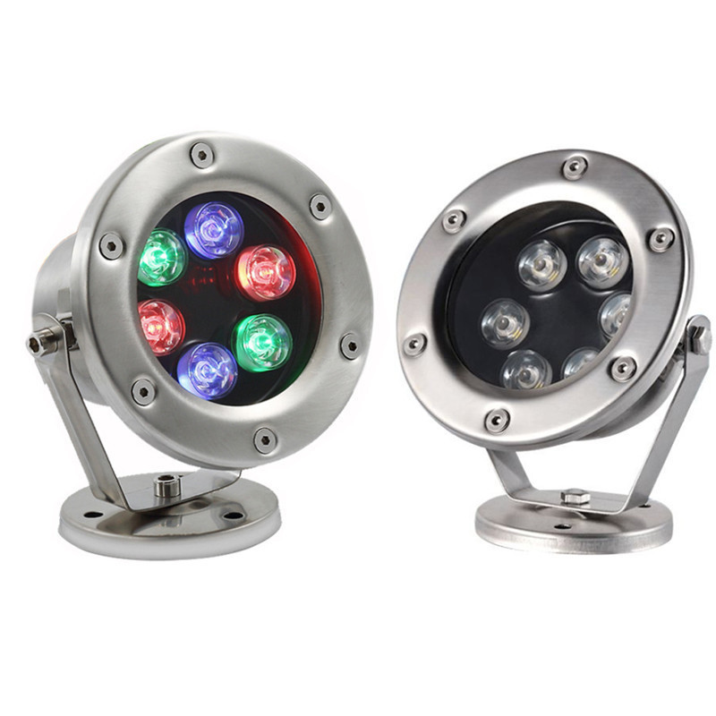 Stainless steel 9w multi color change auto RGB led underwater light 12v ac dc aquarium for pool lighting