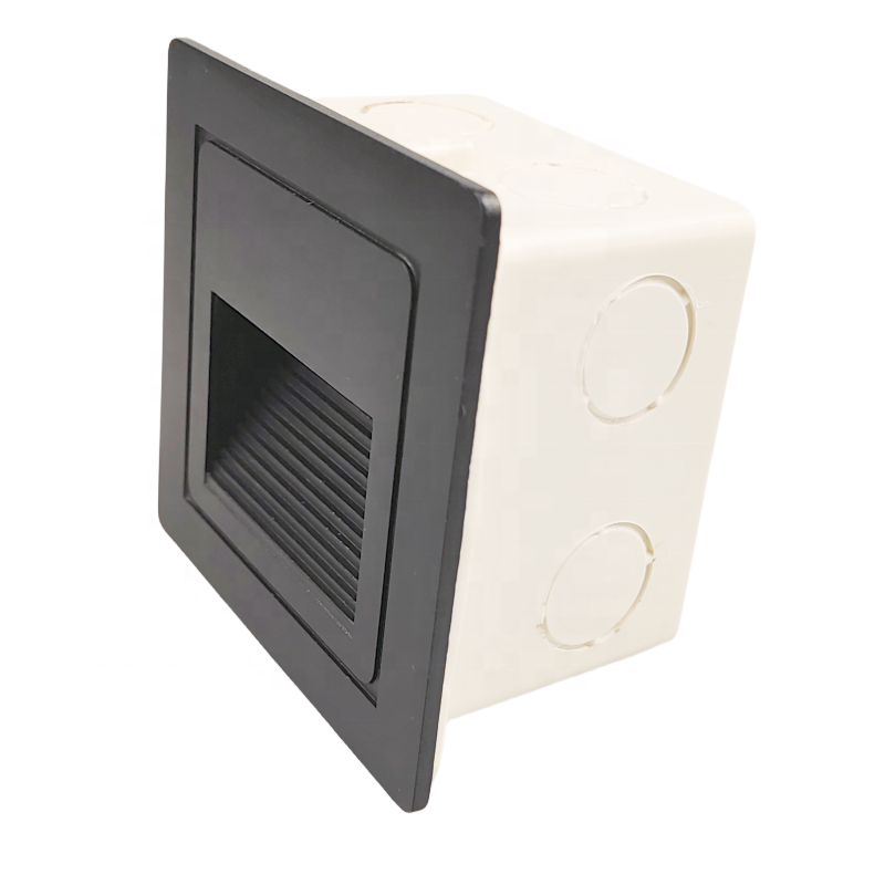 modern outdoor square recessed foot led deck stair step wall light	aluminium light for stair