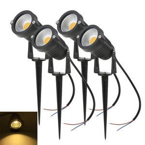 6W 9W IP65 Outdoor Waterproof Rgb Multi Color Landscape Garden Light Led Cob Spike Spot Light With RF Remote Control