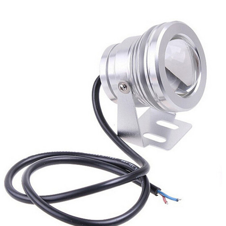 IP68 waterproof 12V Aluminum Black White 10W LED RGB Submersible Light Underwater RGB Remote Control Night Light