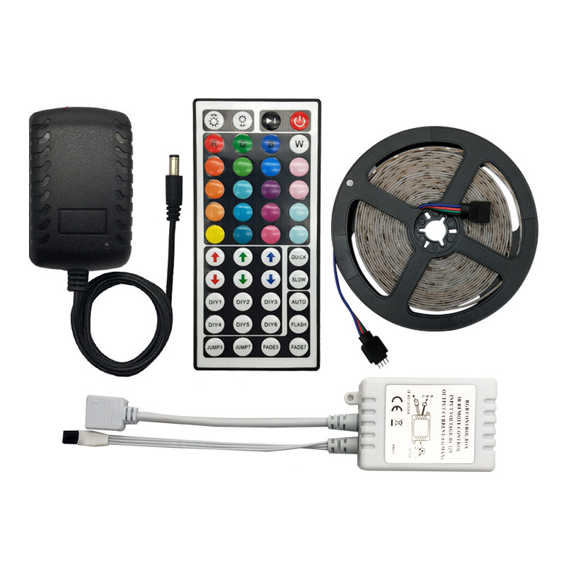 led strip light 5050 rgb set  500feet with 44keys remote controller transformer and EU AU UK US plug