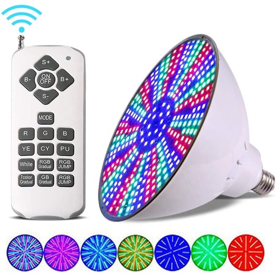 High Sale E27 35W 12V RGB Color Changing LED Pool Light Bulb with RF Remote Control