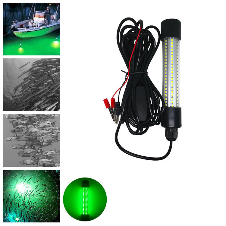 12V Input 18W Green LED Fishing Light 5M Underwater Cables Durable and Efficient for Nighttime Fishing