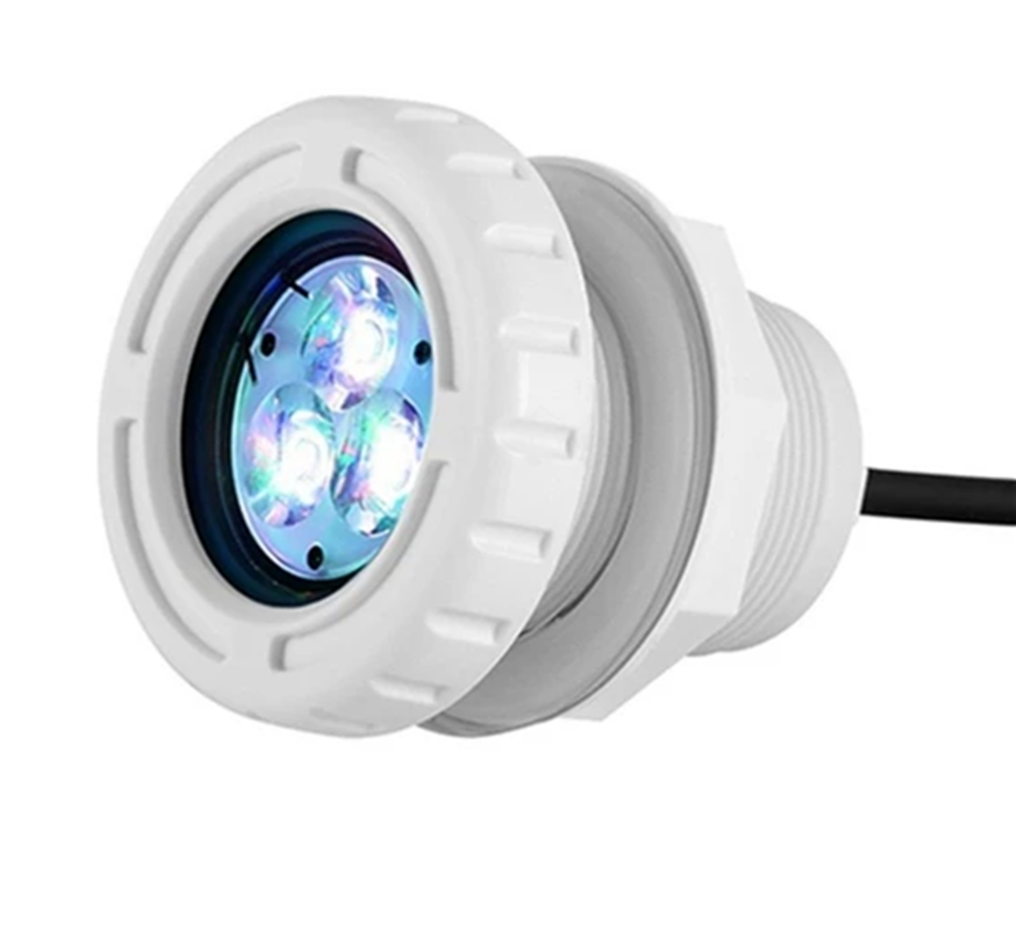 9W Mini LED Swimming Pool Light Bulbs Small IP68 Recessed Underwater Pond Lighting Lamp Plastic Warm White Highlight Spotlight