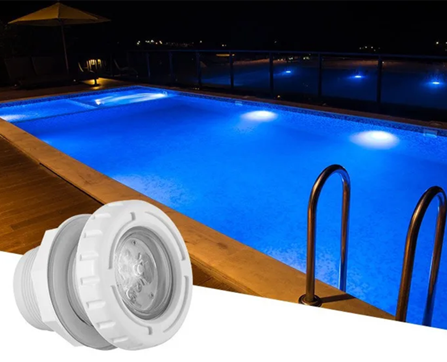 9W Mini LED Swimming Pool Light Bulbs Small IP68 Recessed Underwater Pond Lighting Lamp Plastic Warm White Highlight Spotlight