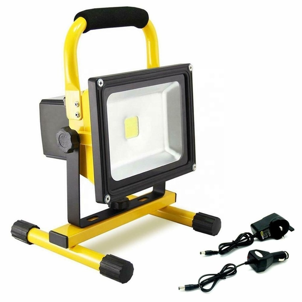 10W IP65 Waterproof Rechargeable Flood Light Outdoor Reflector LED External Projector Spotlight Searchlight warm white 3000K